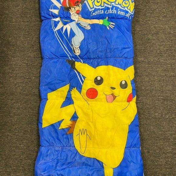 Vintage 90s Nintendo Pokemon Pikachu Sleeping Bag - Picture 2 of 8